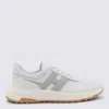 Hogan White And Grey Leather Sneakers In Multi