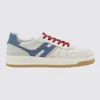 Hogan Light Blue Smooth Leather And Ivory Suede H630 Sneakers In Multi