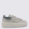 Hogan White And Light Blue Leather Sneakers In Neutral