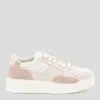 Hogan Women's Chamallow Nappa And Suede Sneakers In Bianco E Rosa