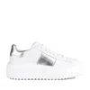 Hogan H-stripes Leather Platform Sneakers In White