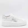 Hogan H-stripes Leather Platform Sneakers In White