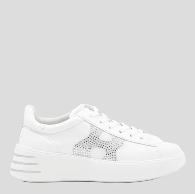 HOGAN HOGAN WHITE AND SILVER SNEAKERS