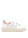 Hogan Chunky Platform Sneakers With Smooth And Textured Uppers In White