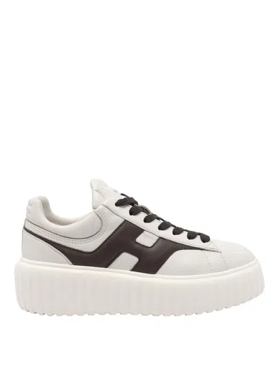 HOGAN WHITE H-STRIPES SNEAKERS