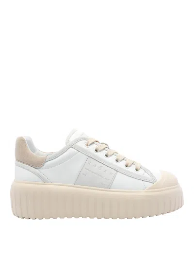 HOGAN WHITE H-STRIPES SNEAKERS