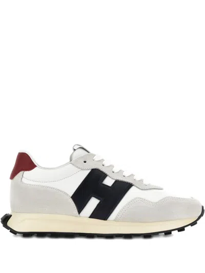 Hogan H601 Suede And Nappa Leather Sneakers In White