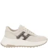 Hogan White Hi-fi Animal Print Leather Sneakers
