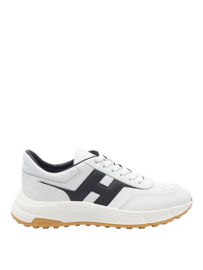 Hogan White H Logo Lace-up Sneakers