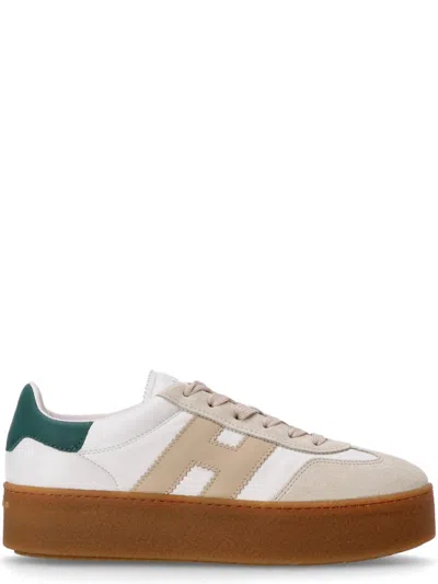 Hogan White Lace Up Sneakers