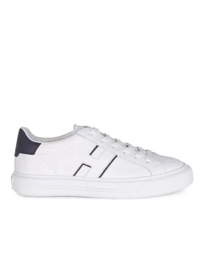 Hogan Low-top Leather Sneakers With Minimalist Design And Distinctive Detailing In White