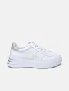 Hogan White Leather Rebel Sneakers In White