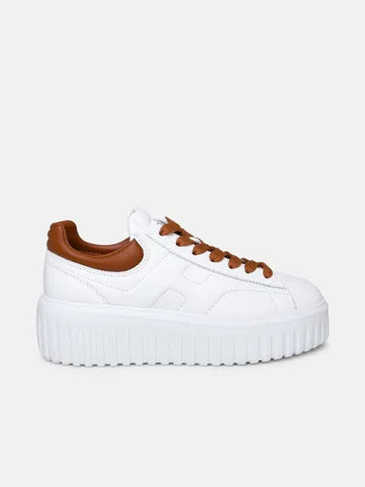 Hogan Sneaker H-stripes Tal.marrone In White