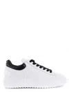 Hogan Stylish Sneakers With Platform And Textured Sole In White