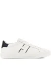 Hogan White Leather Sneakers With Logo Design And Rubber Sole In White