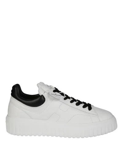 HOGAN WHITE LEATHER SNEAKERS WITH SOLE