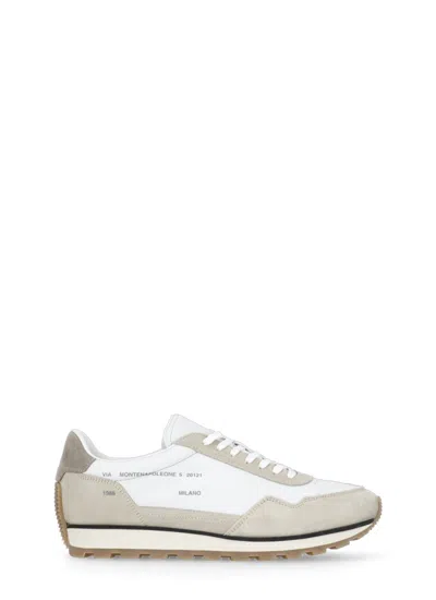Hogan White Leather Sneakers With Suede Inserts