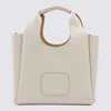 HOGAN WHITE LEATHER TOP HANDLE BAG