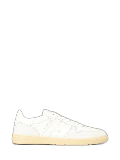 Hogan White Logo Detail Panelled Flat Shoes