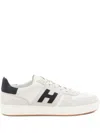 Hogan Lightweight Leather And Mesh Athletic Sneakers In White