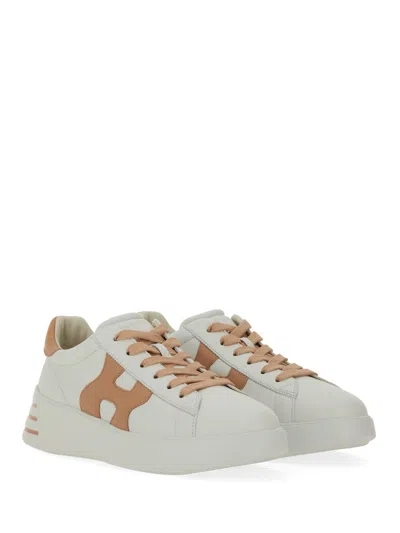 Hogan White Nappa Leather  Rebel Sneakers