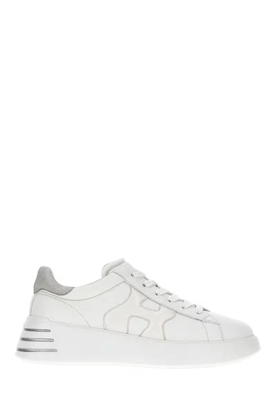Hogan White Nappa Leather Rebel Sneakers