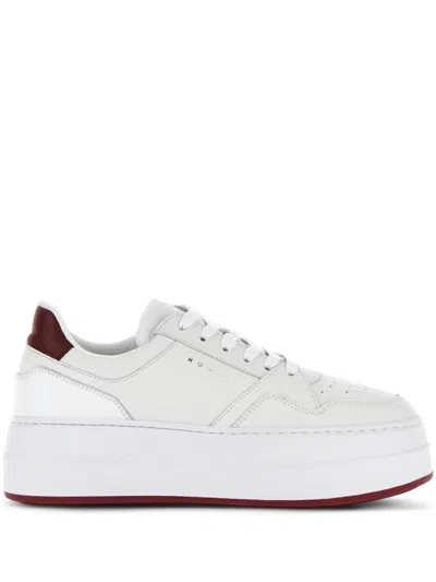 HOGAN WHITE ROUND TOE SNEAKERS