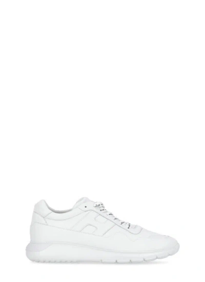 Hogan White Smooth Leather Sneakers