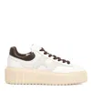 Hogan Platform Sneakers In Soft Sheepskin In Multi