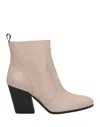 Hogan Pointed-toe Leather Bootie In Beige