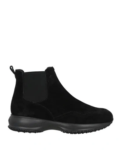 Hogan Woman Ankle Boots Black Size 5 Leather