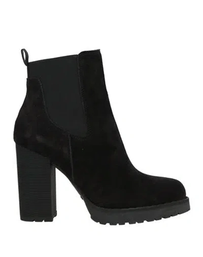 Hogan Woman Ankle Boots Black Size 6.5 Leather