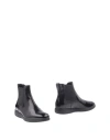 Hogan Woman Ankle Boots Black Size 7 Soft Leather In Black