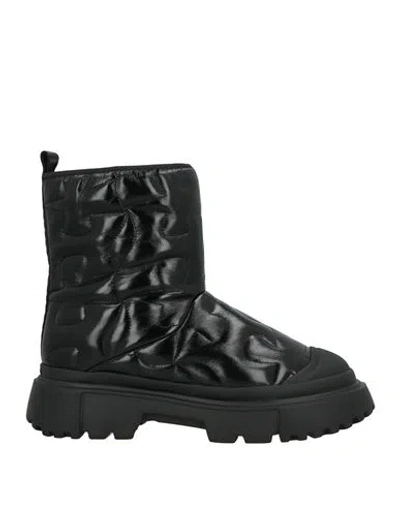 Hogan Woman Ankle Boots Black Size 7.5 Leather