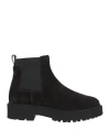 Hogan Woman Ankle Boots Black Size 7.5 Leather In Black