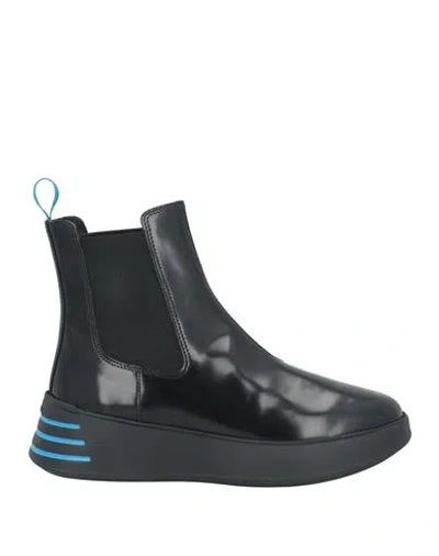 Hogan Woman Ankle Boots Black Size 8 Leather