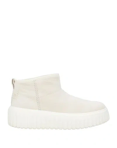 Hogan Woman Ankle Boots Off White Size 8.5 Leather