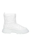 Hogan Woman Ankle Boots White Size 9 Soft Leather In White