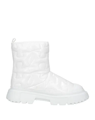 Hogan Woman Ankle Boots White Size 9 Soft Leather