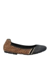 Hogan Woman Ballet Flats Black Size 8 Leather In Black