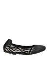 Hogan Woman Ballet Flats Black Size 8 Leather In Black