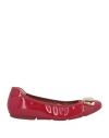 Hogan Woman Ballet Flats Red Size 5.5 Leather