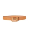 Hogan Woman Belt Tan Size 32 Leather In Brown