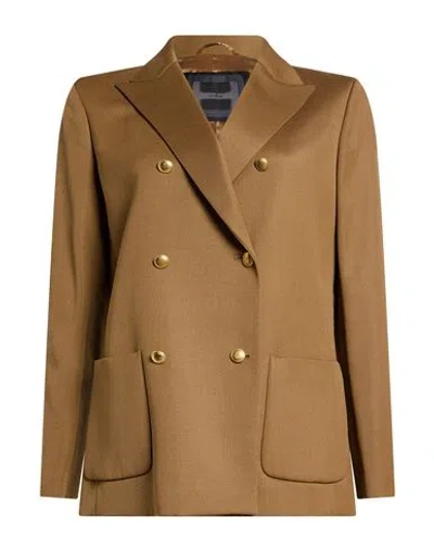 Hogan Woman Blazer Camel Size 2 Virgin Wool In Brown