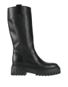 Hogan Knee-high Boots With Chunky Sole And Pull Tab In Black