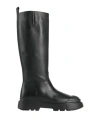 Hogan Woman Boot Black Size 7.5 Leather In Black