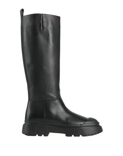 Hogan Woman Boot Black Size 7.5 Leather