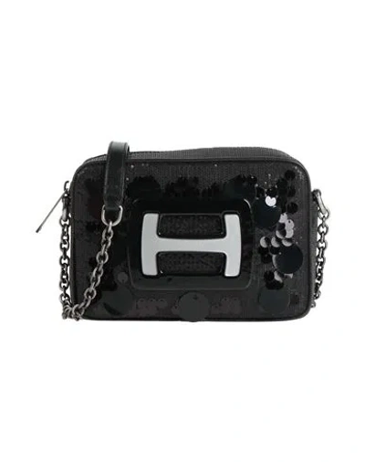 Hogan Woman Cross-body Bag Black Size - Textile Fibers, Leather