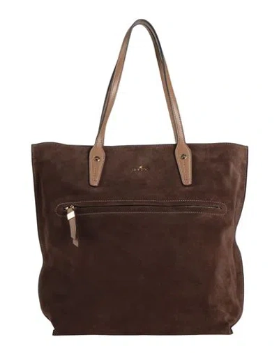 Hogan Woman Handbag Dark Brown Size - Leather