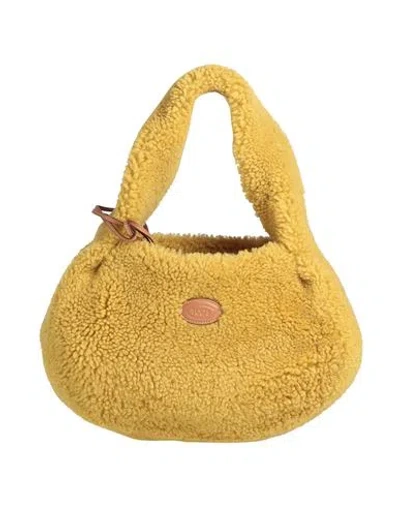 Hogan Woman Handbag Mustard Size - Lambswool In Yellow